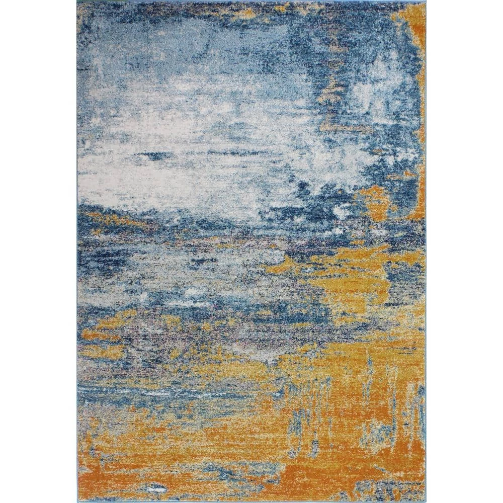 Everek Multi 5 ft. x 8 ft. (5' x 7'6") Abstract Contemporary Area Rug by BASHIAN 1 Everek Multi 5 ft. x 8 ft. (5' x 7'6") Abstract Contemporary Area Rug by BASHIAN