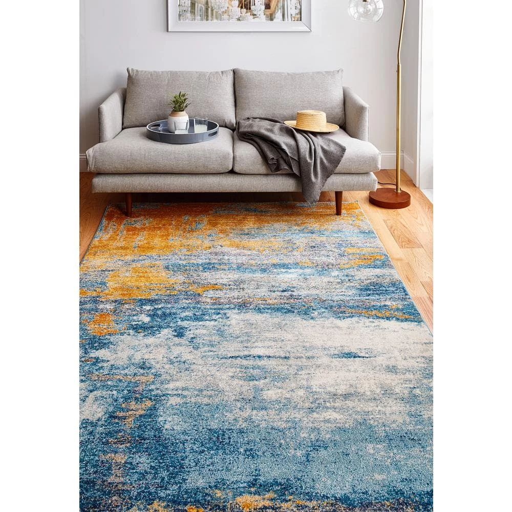 Everek Multi 5 ft. x 8 ft. (5' x 7'6") Abstract Contemporary Area Rug by BASHIAN 2 Everek Multi 5 ft. x 8 ft. (5' x 7'6") Abstract Contemporary Area Rug by BASHIAN - Image 2