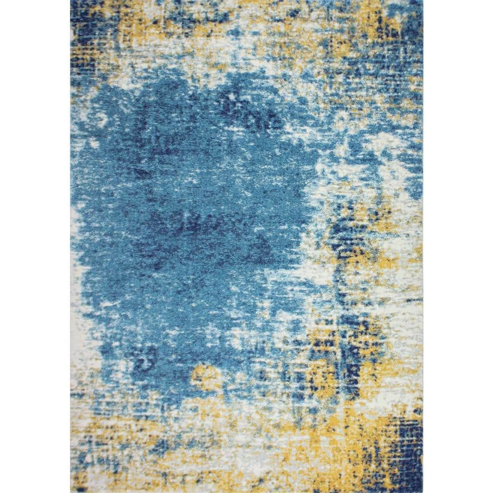 Everek Multi 9 ft. x 12 ft. (8'6" x 11'6") Abstract Transitional Area Rug by BASHIAN 1 Everek Multi 9 ft. x 12 ft. (8'6" x 11'6") Abstract Transitional Area Rug by BASHIAN