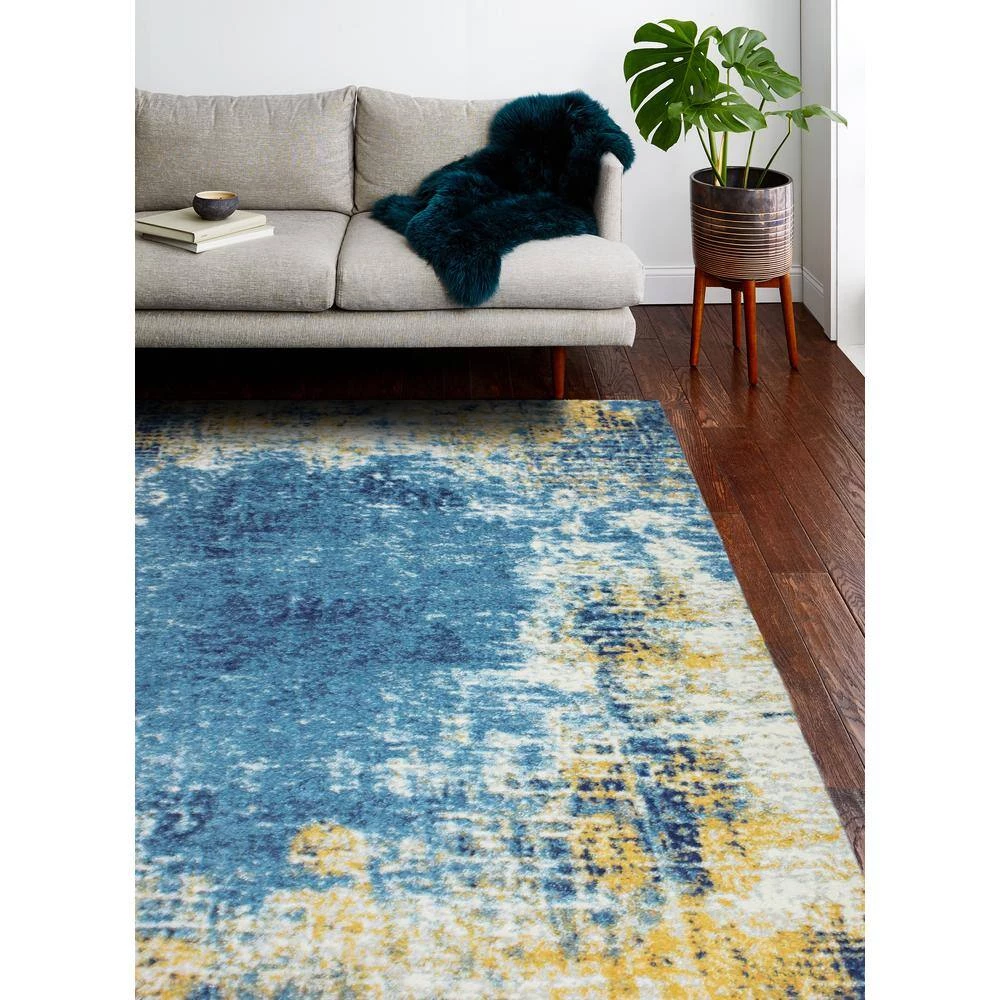 Everek Multi 9 ft. x 12 ft. (8'6" x 11'6") Abstract Transitional Area Rug by BASHIAN 2 Everek Multi 9 ft. x 12 ft. (8'6" x 11'6") Abstract Transitional Area Rug by BASHIAN - Image 2