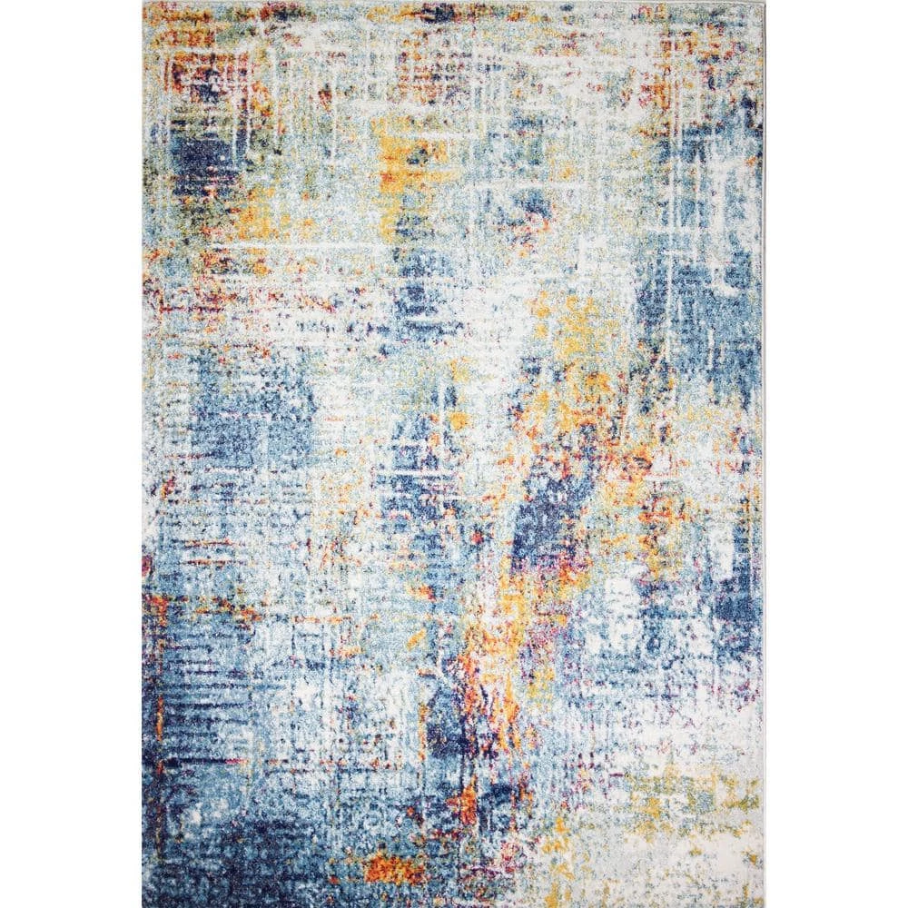 Everek Multi 8 ft. x 10 ft. (7'6" x 9'6") Abstract Transitional Area Rug by BASHIAN 1 Everek Multi 8 ft. x 10 ft. (7'6" x 9'6") Abstract Transitional Area Rug by BASHIAN