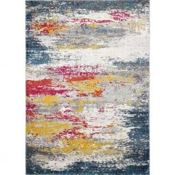 Everek Multi 4 ft. x 6 ft. (3'6" x 5'6") Abstract Transitional Accent Rug by BASHIAN