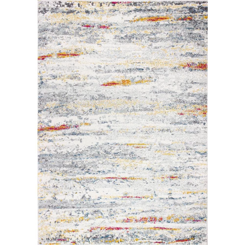 Everek Multi 8 ft. x 10 ft. (7'6" x 9'6") Abstract Transitional Area Rug by BASHIAN 1 Everek Multi 8 ft. x 10 ft. (7'6" x 9'6") Abstract Transitional Area Rug by BASHIAN