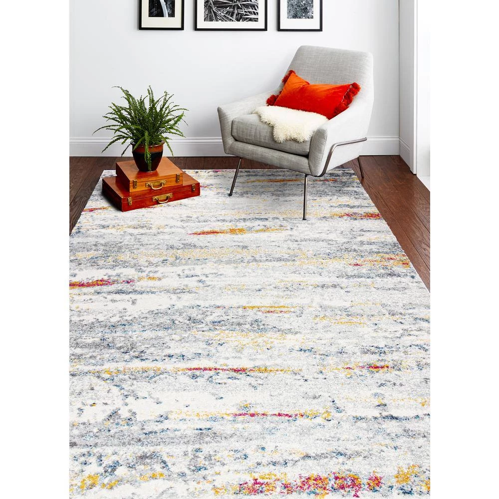 Everek Multi 8 ft. x 10 ft. (7'6" x 9'6") Abstract Transitional Area Rug by BASHIAN 2 Everek Multi 8 ft. x 10 ft. (7'6" x 9'6") Abstract Transitional Area Rug by BASHIAN - Image 2