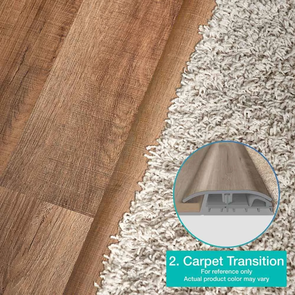 Natural 1.32 in. Thick x 1.88 in. Wide x 78.7 in. Length Vinyl Stair Nose Molding by PERFORMANCE ACCESSORIES 3 Natural 1.32 in. Thick x 1.88 in. Wide x 78.7 in. Length Vinyl Stair Nose Molding by PERFORMANCE ACCESSORIES - Image 3