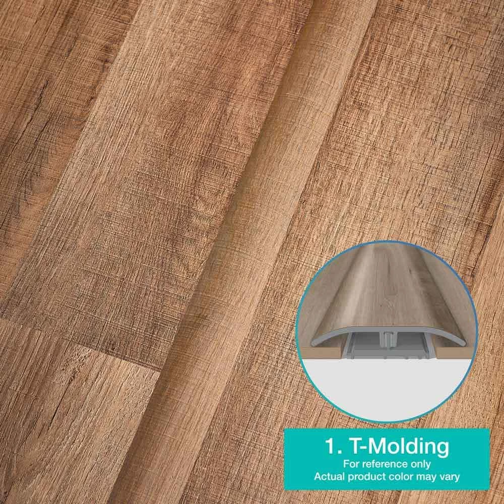 Natural 1.32 in. Thick x 1.88 in. Wide x 78.7 in. Length Vinyl Stair Nose Molding by PERFORMANCE ACCESSORIES 2 Natural 1.32 in. Thick x 1.88 in. Wide x 78.7 in. Length Vinyl Stair Nose Molding by PERFORMANCE ACCESSORIES - Image 2