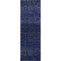Venezia Navy 3 ft. x 8 ft. (2'6" x 8') Floral Transitional Runner by BASHIAN