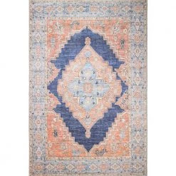 Impressions Navy 3 ft. x 6 ft. Geometric Transitional Accent Rug by BASHIAN