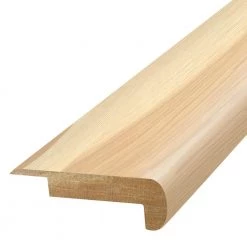 Parchment 0.75 in. T x 2.37 in. W x 78.7 in. L Laminate Stair Nose Molding by PERFORMANCE ACCESSORIES