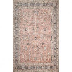 Impressions Rust 3 ft. x 6 ft. Geometric Transitional Accent Rug by BASHIAN