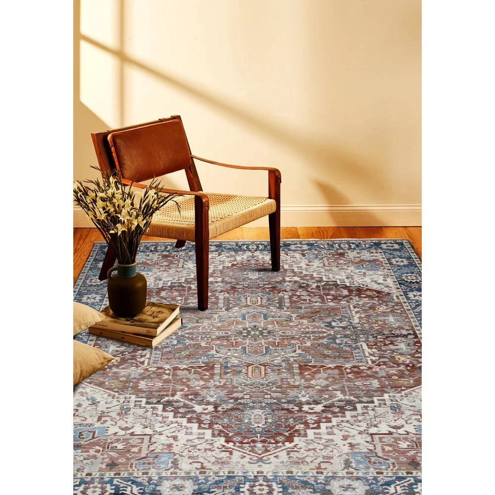Century Rust 5 ft. x 8 ft. (5' x 7'6") Geometric Transitional Area Rug by BASHIAN 6 Century Rust 5 ft. x 8 ft. (5' x 7'6") Geometric Transitional Area Rug by BASHIAN - Image 6