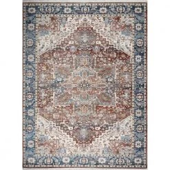 Century Rust 5 ft. x 8 ft. (5' x 7'6") Geometric Transitional Area Rug by BASHIAN