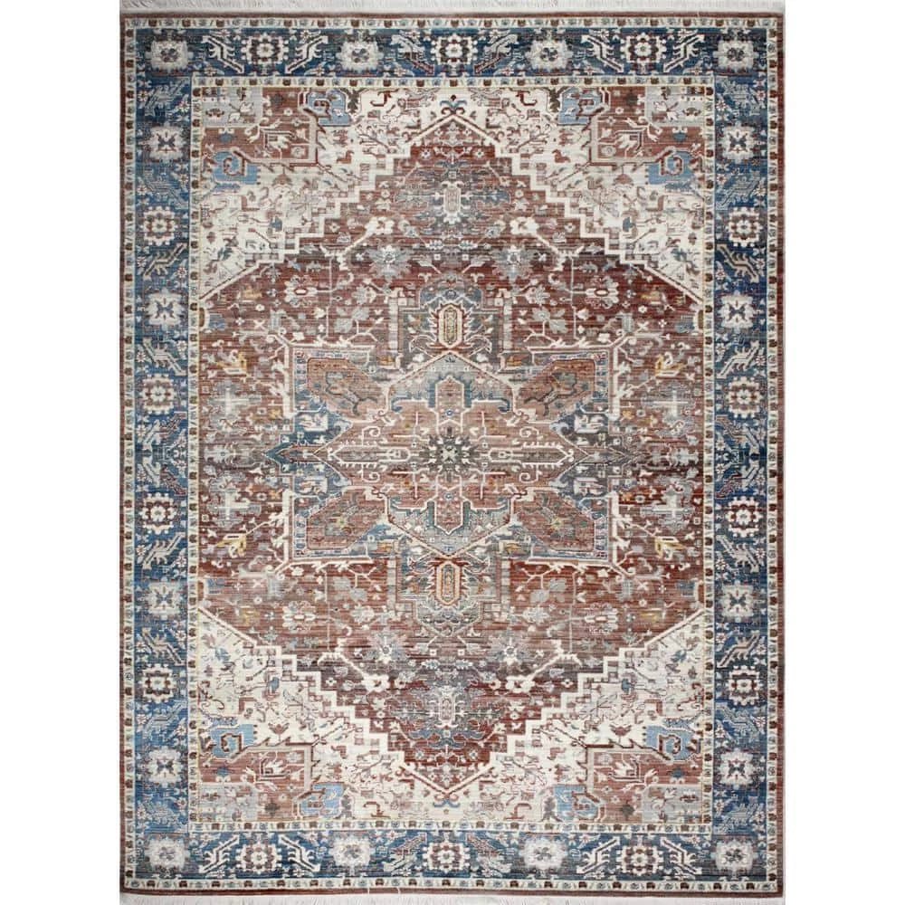 Century Rust 5 ft. x 8 ft. (5' x 7'6") Geometric Transitional Area Rug by BASHIAN 1 Century Rust 5 ft. x 8 ft. (5' x 7'6") Geometric Transitional Area Rug by BASHIAN