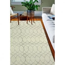 Greenwich Silver 6 ft. x 9 ft. (5'6" x 8'6") Geometric Contemporary Area Rug by BASHIAN -BASHIAN Shop silver bashian area rugs 649652244297 31 1000
