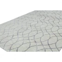 Greenwich Silver 6 ft. x 9 ft. (5'6" x 8'6") Geometric Contemporary Area Rug by BASHIAN -BASHIAN Shop silver bashian area rugs 649652244297 e1 1000