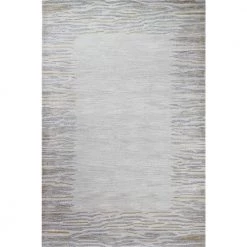 Greenwich Silver 9 ft. x 12 ft. (8'6" x 11'6") Abstract Contemporary Area Rug by BASHIAN
