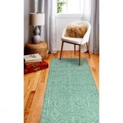 Verona Teal 8 ft. x 10 ft. (7'6" x 9'6") Floral Transitional Area Rug by BASHIAN -BASHIAN Shop teal bashian area rugs 649652196718 31 1000