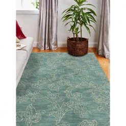 Venezia Teal 8 ft. x 10 ft. (7'6" x 9'6") Floral Transitional Area Rug by BASHIAN 8 Venezia Teal 8 ft. x 10 ft. (7'6" x 9'6") Floral Transitional Area Rug by BASHIAN -BASHIAN Shop teal bashian area rugs 649652244037 31 1000