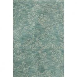 Venezia Teal 8 ft. x 10 ft. (7'6" x 9'6") Floral Transitional Area Rug by BASHIAN
