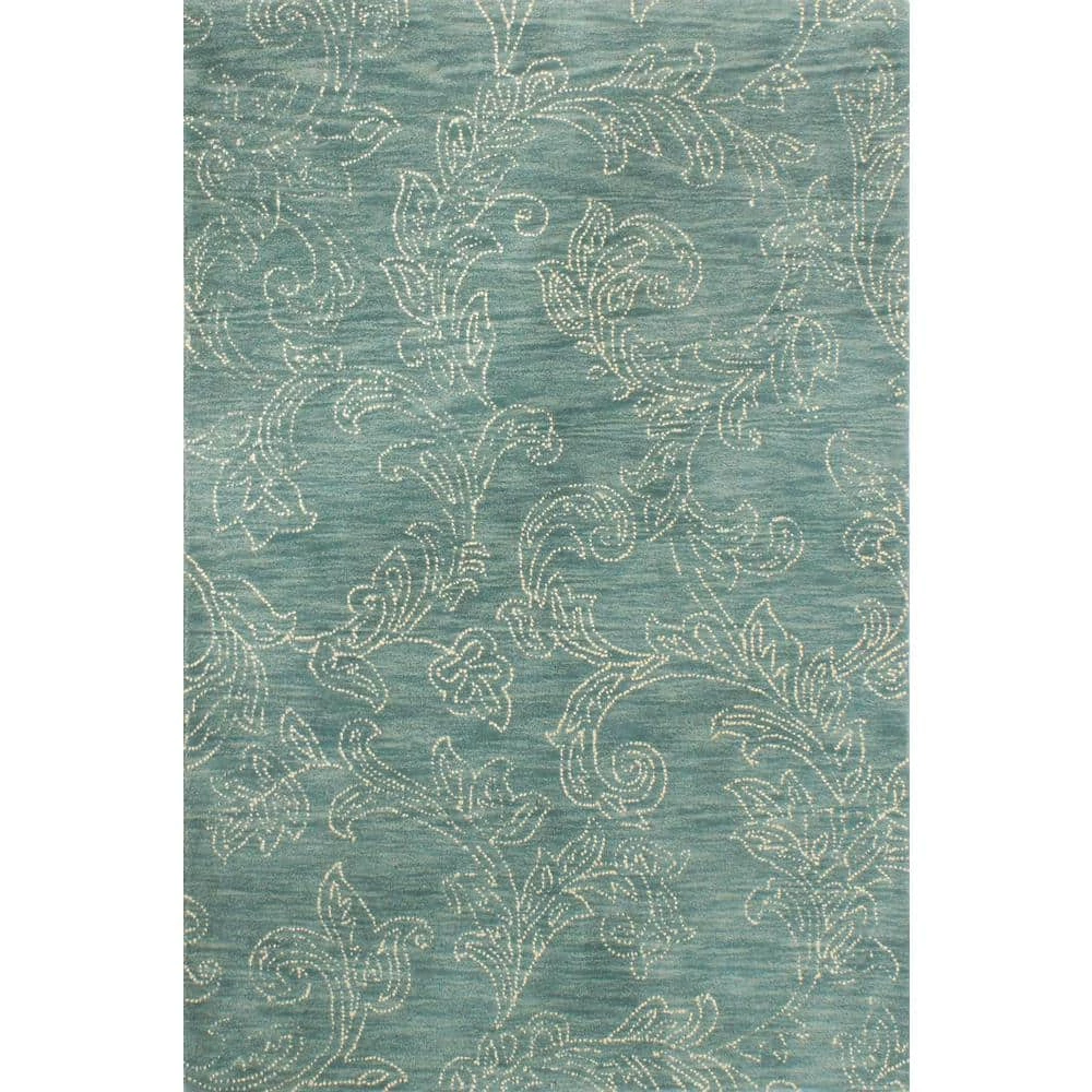 Venezia Teal 8 ft. x 10 ft. (7'6" x 9'6") Floral Transitional Area Rug by BASHIAN 1 Venezia Teal 8 ft. x 10 ft. (7'6" x 9'6") Floral Transitional Area Rug by BASHIAN