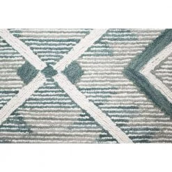 Venezia Teal 8 ft. x 10 ft. (7 ft. 6 in. x 9 ft. 6 in.) Geometric Transitional Area Rug by BASHIAN -BASHIAN Shop teal bashian area rugs 649652305448 1f 1000