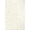Santa Fe White 5 ft. x 8 ft. Chevron Contemporary Area Rug by BASHIAN