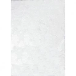 Andes White 4 ft. x 6 ft. (3'6" x 5'6") Geometric Contemporary Accent Rug by BASHIAN