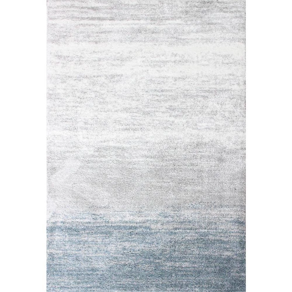 Andes White/Blue 9 ft. x 12 ft. (8'6" x 11'6") Geometric Contemporary Area Rug by BASHIAN 1 Andes White/Blue 9 ft. x 12 ft. (8'6" x 11'6") Geometric Contemporary Area Rug by BASHIAN